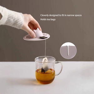 Silicone Cup Covers Cat Shape Cup Cover with Silicone <strong>Tea</strong> <strong>Bag</strong> Holder <strong>Tea</strong> <strong>Bag</strong> <strong>Squeezer</strong> - Product Image 5