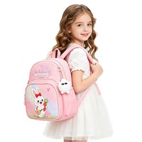 Sac à dos scolaire pour filles, motif licorne, dessin animé mignon, 3-6 ans, ultra-léger, résistant à l'usure, en nylon, tridimensionnel