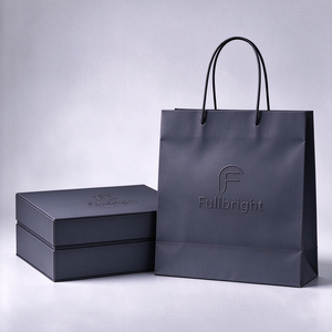 กล่องของขวัญฝาและฐานแบบกำหนดเองสำหรับ OEM พร้อมถุงของขวัญเข้าชุด - เคลือบผิวสัมผัสนุ่มและโลโก้ลายนูน บรรจุภัณฑ์รีไซเคิล ขายส่ง - Product Image 1