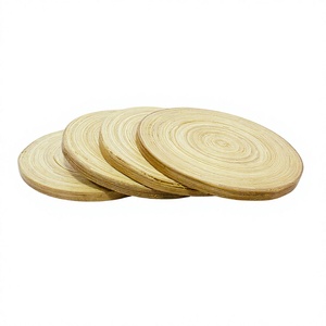 Posavasos de Bambú Natural Ecológico Hecho a Mano con Diseño Personalizado, Logotipo Personalizado, Decoración Artesanal, Regalo para el Hogar, Regalo Festivo Asiático - Product Image 1