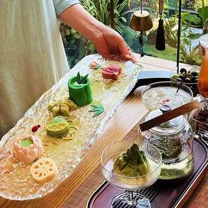 <span class=keywords><strong>Assiette</strong></span> <span class=keywords><strong>carrée</strong></span> en verre de 8-9 pouces, design contemporain gravé, motif uni, durable, plateau de cuisine, utilisation pour les fêtes, desserts, <span class=keywords><strong>service</strong></span> alimentaire à domicile - Product Image 1