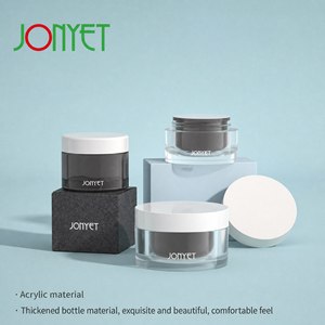 Premium <strong>Clear</strong> Acrylic Cosmetic Jar Double Wall Inner Cup for Face Cream Body Butter Lotion Ready Stock Custom Logo Beauty Brand - Product Image 1