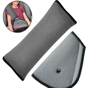 Safety Belt Protector Cushion Plush Soft Auto Seat Belt Strap Cover Headrest Neck Support Seat Belt Pillow