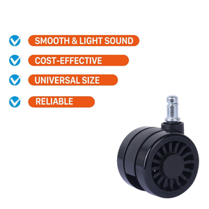 Moderne Schwarze Baolan Möbelrollen mit Drehfunktion, Höhenverstellbar, PU+PA+Stahl-Räder, 35-40kg Tragfähigkeit, Gewindestift ohne Bremse - Product Image 2