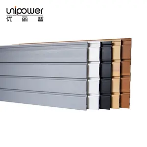 थोक दीवार सजावट डिस्प्ले पैनल-Unipower 96 ''x 12.6'' मानक आकार slatwall भंडारण प्रदर्शन गेराज पीवीसी slatwall पैनलों