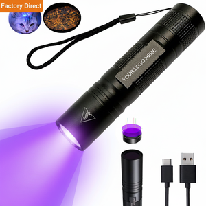 Torcia UV Professionale 365nm Ricaricabile USB con Filtro Nero per Rilevamento di Funghi, Micosi, Urina e Macchie di Animali Domestici - Product Image 1