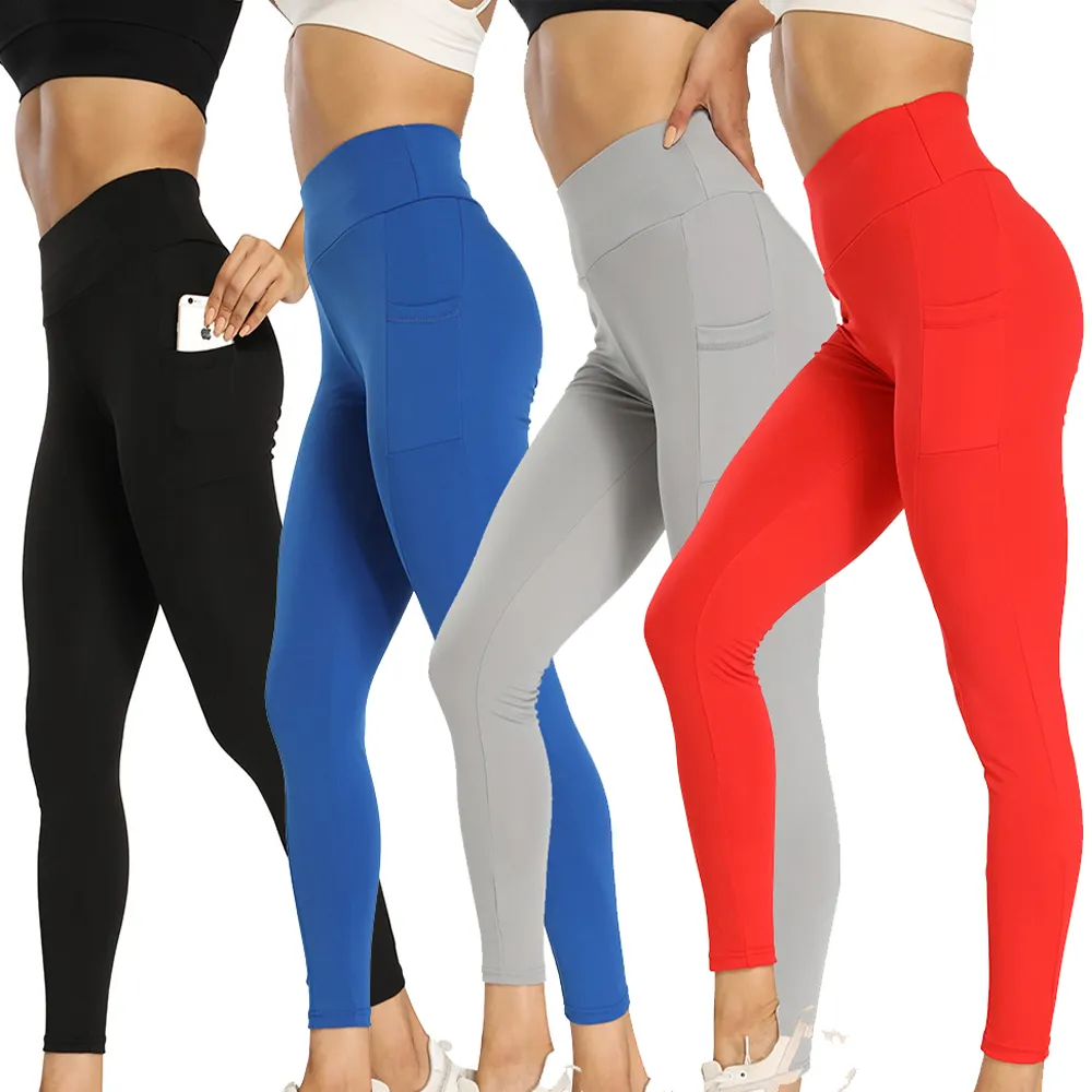 Vrouwen Hoge Taille Gym Leggings Workout Yoga Broek Met Pocket, Hoge Taille Workout Leggings Sportkleding Fitness & Yoga Wear