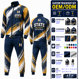 Produsen Langsung Setelan Olahraga Bernapas Unisex Setelan Olahraga Kustom untuk Tim Universitas - Product Image 1
