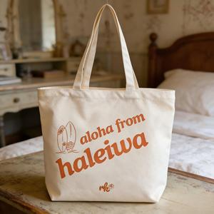 Wholesale Hawaii Souvenir <b>Bag</b> Large Horizontal Beach Tote <b>Bag</b> Heavy Custom Printed <b>Long</b> Handles Canvas Tote <b>Bags</b> - Product Image 1
