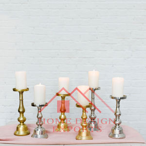 Portavelas de precio barato de aluminio 2025 en color dorado - Product Image 4