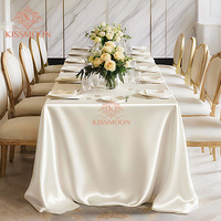 Nappe de table rectangulaire moderne en polyester tissé, tissu brillant et lisse, pour mariages et banquets, imperméable, vente en gros