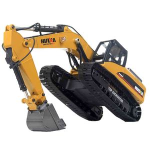 Échelle 1/14, 23 canaux, 2,4 GHz, authentiquement entièrement fonctionnel, <span class=keywords><strong>Huina</strong></span> 1580 <span class=keywords><strong>V4</strong></span>, excavatrice RC entièrement métallique pour les plus de 15 ans - Product Image 1