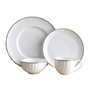 European-style Phnom Penh Bone China Dinner Plate Flat Steak Plate Cutlery <b>for</b> Home Restaurant Plate - Product Image 2