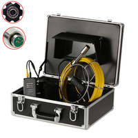 Système de caméra d'inspection de tuyaux avec écran LCD 7 pouces, câble de 20 m, objectif 23 mm, endoscope industriel, 12 LED blanches avec fonction DVR