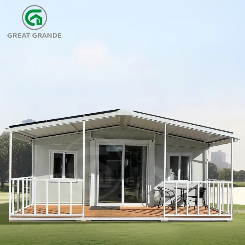 Grande 20ft บ้านเคลื่อนที่บ้านสําเร็จรูปบ้านพับบ้านพกพากลางแจ้งพร้อมอยู่บ้านเคลื่อนย้ายได้