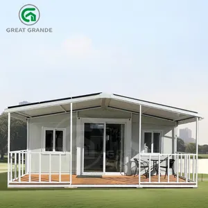Grande maison mobile de 20 pieds Maison préfabriquée pliable Maisons d'extérieur portables Maison mobile prête à vivre