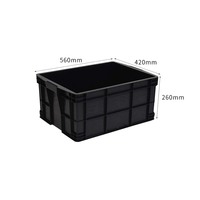 Conteneurs en plastique empilables légers antistatiques ESD recyclables 500-250 pour composants électroniques et stockage logistique