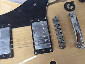 Guitare électrique semi-acoustique en vente flash, corps en acajou, double humbucker, quincaillerie chromée, PIÈCES - Product Image 3