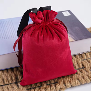 Wholesale Personalized LOGO Colors Reusable Storage Soft Pouch Packaging <b>Drawstring</b> Velvet Bags for Jewelry Gift - Product Image 2