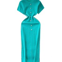 Robe décontractée mi-longue en maille unie à col bénitier et fines bretelles, style chic français, best-seller transfrontalier pour l'été