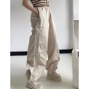 Pantalones Cargo Holgados para Mujer FOXA, Pantalones Deportivos de Lona Transpirable de Cintura Alta con Franja Lateral, Pantalones Paracaídas de Moda Primavera - Product Image 4