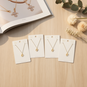 Collana con ciondolo a croce Z in acciaio inossidabile placcato oro, set minimalista da 12 pezzi per donna, da indossare tutti i giorni - Product Image 3