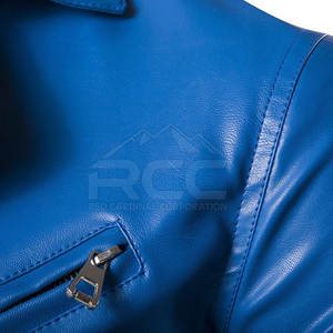 Chaqueta clásica de cuero genuino para hombre con cuello levantado y manga completa para exteriores y chaqueta de invierno de moda de invierno - Product Image 4