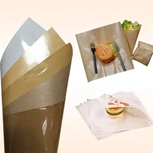 Greaseproof food wrapping pe coated paper price for sandwich wrap paper