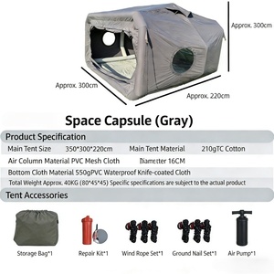 Carpa de Camping Inflable de Alta Calidad y Lujo, Diseño de Cápsula Espacial, para Picnic al Aire Libre, Instantánea, Resistente a los Rayos UV e Impermeable, H.H-Space C - Product Image 4