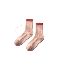 Chaussettes antidérapantes pour femmes adultes, yoga, ballet, pilates, avec logo, chaussettes en coton mélangé tricotées, OEM