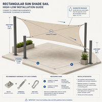 Voile d'ombrage en HDPE tricoté résistant aux intempéries et anti-décoloration pour la protection solaire extérieure et les applications de tonnelles de jardin