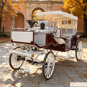 Carruaje Abierto de Estilo Vintage Arrastrado por Caballos, Aspecto Romántico Europeo para Bodas, Eventos en Resorts y Celebraciones - Product Image 1