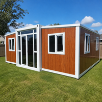 Petites maisons conteneurs extensibles, maison conteneur pliable, structure en acier préfabriquée, maison mobile modulaire
