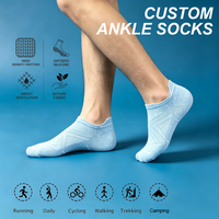 Chaussettes de sport Juncai en tricot pour la cheville, en coton, athlétiques, pour hommes, séchage rapide, avec logo, pour la course à pied, antibactériennes, personnalisées