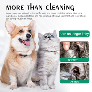 Gotas para Oídos de Perros y Gatos, Limpiador de Oídos para Mascotas, Disolución de <span class=keywords><strong>Cera</strong></span>, Eliminación de Olores, Alivio de Picazón, Aloe Natural, Glicerina, Alantoína, Salud Animal - Product Image 3