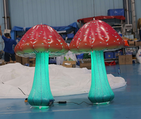 Décorations Alice au Pays des Merveilles, modèle gonflable géant de Noël avec lumière pour événements, scène, champignon gonflable LED