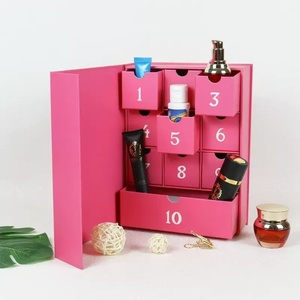 Boîte de calendrier de l'<span class=keywords><strong>avent</strong></span> de Noël rose réutilisable en gros, vierge, 12 jours, pour l'emballage de cosmétiques, bougies, porte-clés et bijoux - Product Image 5