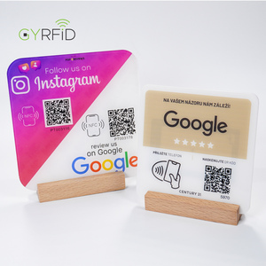 13.56mhz Nfc谷歌评论标志定制二维码显示社交媒体板NFC桌面贴纸亚克力谷歌评论Nfc板 - Product Image 5