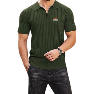 Chemise <span class=keywords><strong>Homme</strong></span> Personnalisée à Manches Courtes avec Poche Zippée, Respirante, Tricotée, Infroissable, 100% Coton, Haute Qualité - Product Image 3