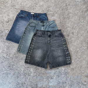 กางเกงขาสั้นผ้ายีนส์ทรงถุงสำหรับผู้ชายกางเกงขาสั้นผ้ายีนส์มีกระเป๋าขนาดใหญ่พิเศษสำหรับฤดูร้อน - Product Image 2