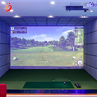 Simulador de Golf Familiar para Interiores, Interactivo, con Proyección 1080p, Equipo de Realidad Mixta para Parques de Diversiones y Centros Comerciales, Venta al Por Mayor