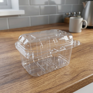 Punnet de PET transparente con diseño de pared ventilada de 75 mm, capacidad de 250 ml, gama agrícola - PET agrícola al por mayor para productos frescos - Product Image 3