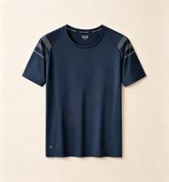 T-shirt de sport réfléchissant à col rond à séchage rapide, imprimé réfléchissant, best-seller