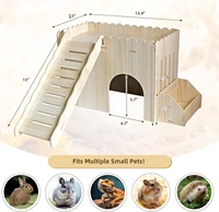 Maisonnette d'observation pour petits animaux en bois massif, grand espace, trous de ventilation respirants, vente en gros
