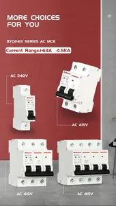 Schlussverkauf Fabrikdirektlieferung 50/60 Hz 4,5 kA 240 V 415 V 1-63 A Wechselstrom-Mini-Schaltzerstäuber MCB mit CE-Zulassung