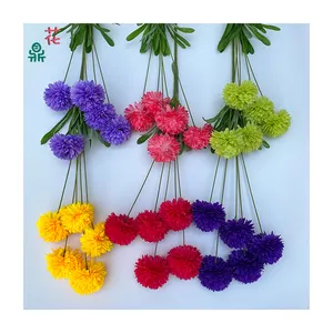 5 Head Thorn Ball Commercial Beauty Chen Made Landscape Silk Flower Hotel Lobby Decoration Artificial Flowers