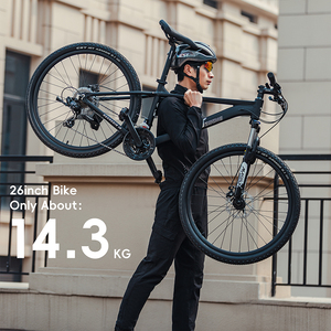 <span class=keywords><strong>Bicicleta</strong></span> MTB Cómoda de 26/27.5 Pulgadas para Adultos, Cuadro de Aleación de Aluminio Resistente, Frenos de Disco, para Ciclismo de Montaña y Carreras - Product Image 4