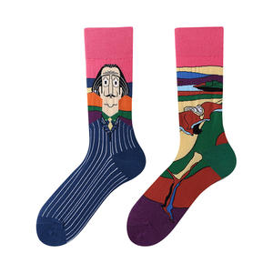 Calcetines novedosos para mujer con diseño de flores coloridas, regalo elegante para mamá, calcetines de algodón transpirables para uso diario - Product Image 5