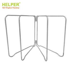 Helper Stainless Steel Floor Standing <b>Clothes</b> Drying <b>Rack</b> Rectangle Single Bar Mobile Indoor Outdoor Use - Product Image 2