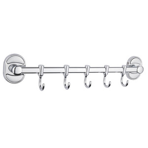 Porte-serviettes en acier inoxydable Saint Ruijia avec crochets pour salle de bain, cuisine, porte, 4 crochets chromés - Product Image 3